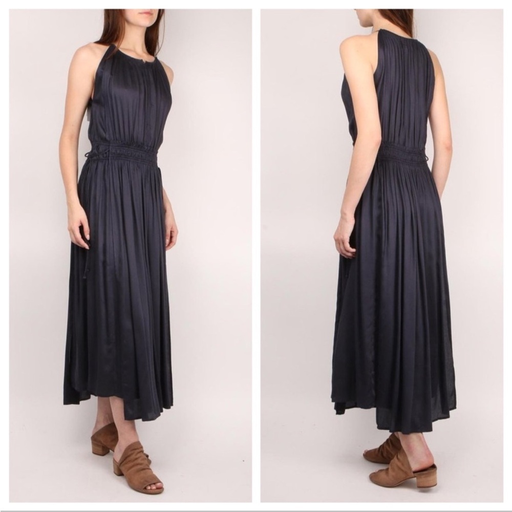 Apiece Apart Liquid Lippard Navy Blue Modal Midi Dress‎ Women’s Size 4